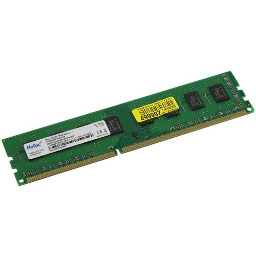 Оперативная память Netac Basics 8 ГБ DDR3 1600 МГц DIMM CL11 NTBSD3P16SP-08 память оперативная ddr3 netac 8gb 1600mhz ntbsd3p16sp 08