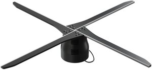 Голографический 3D рекламный вентилятор Ярче Света А22 (56 см) проектор для наружной рекламы с WiFi (дисплей 42 см, 672 LED) (Черный)