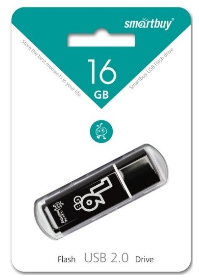 USB флешка Smartbuy 16Gb Glossy black USB 2.0