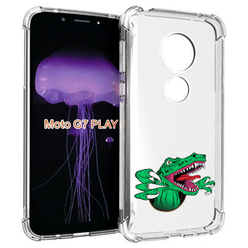 Чехол MyPads крокодил для Motorola Moto G7 Play задняя-панель-накладка-бампер чехол mypads влюбленный крокодил для motorola moto g7 play задняя панель накладка бампер
