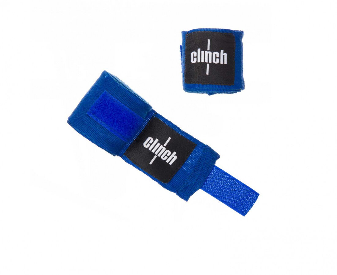 Бинты эластичные Clinch Boxing Crepe Bandage Punch синие (длина 3.5 м, синий)