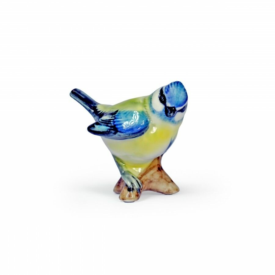 фото Статуэтка фарфоровая Синица ручная работа Россия