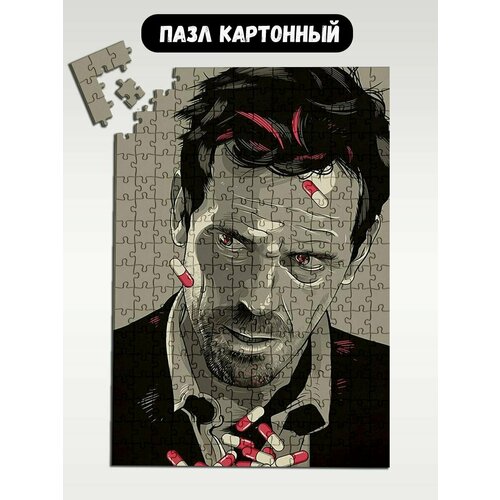 Пазл картонный 39,5х28 см, размер А3, 300 деталей, модель сериал Доктор Хаус - 2136 пазл картонный 39 5х28 см размер а3 300 деталей модель сериал доктор кто 2133