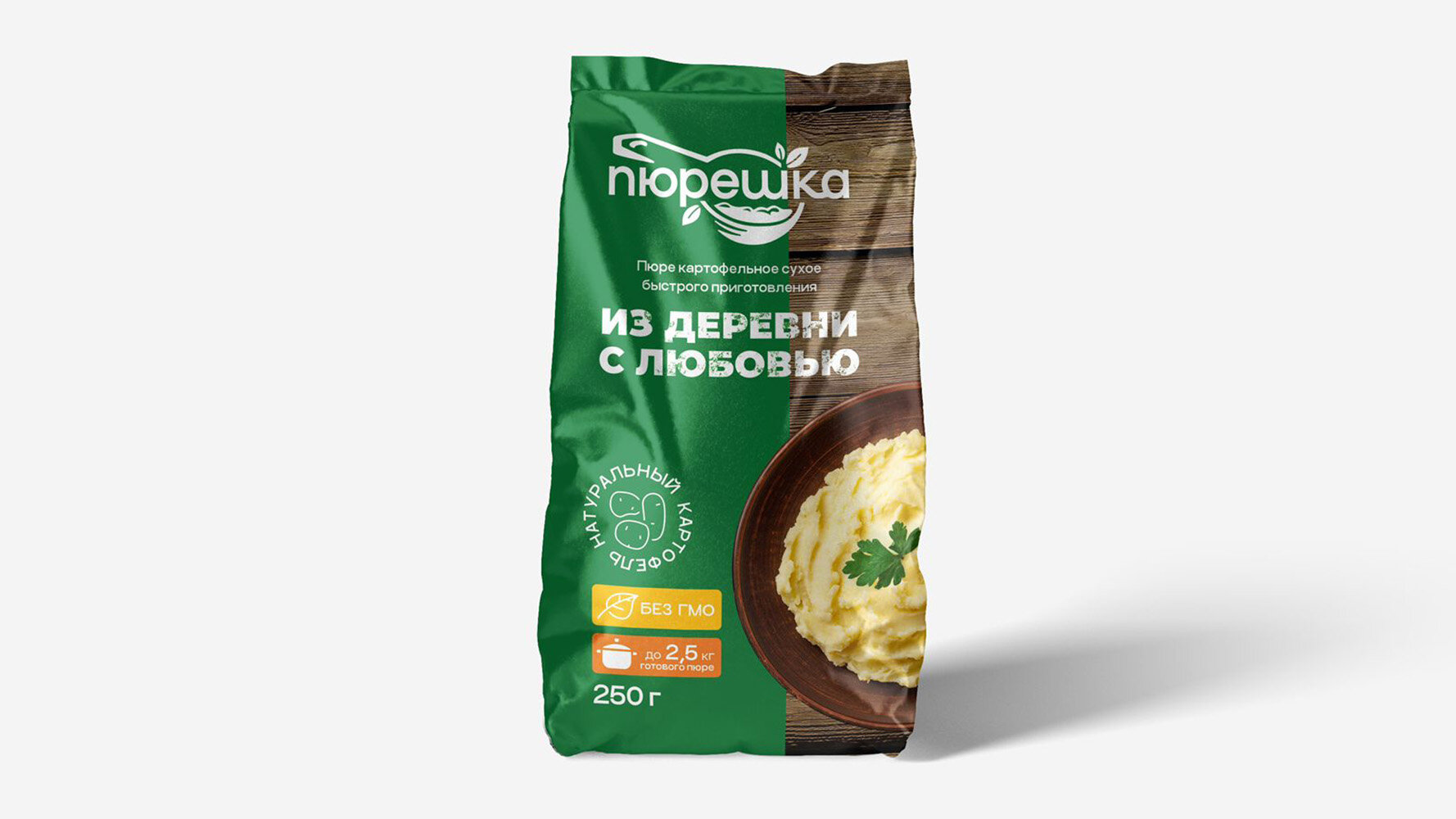 Пюре картофельное сухое "Пюрешка" быстрого приготовления пакет 250 г