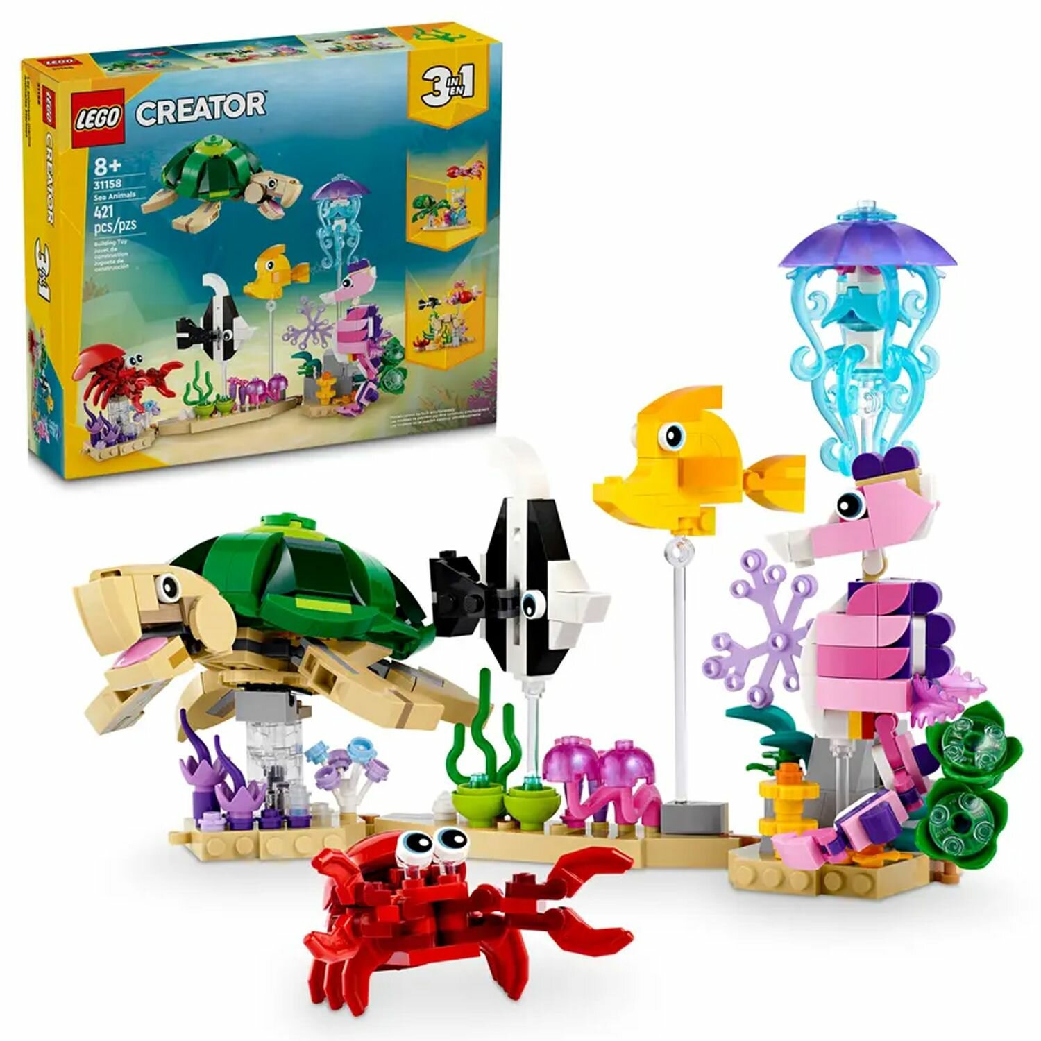 Конструктор пластиковый LEGO Creator Морские животные 421 деталь
