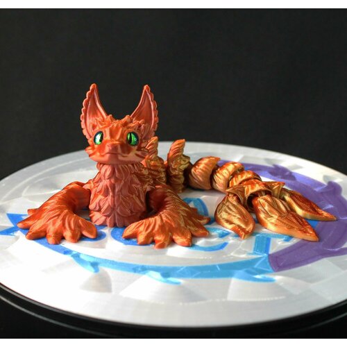 Лисофей подвижный дракончик Чудохвост развивающая игрушка-антистресс цвет Золотая осень 1500₽