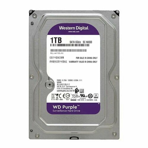 1Tb Жесткий диск WD Purple WD10PURX refresh восстановленный 3890₽