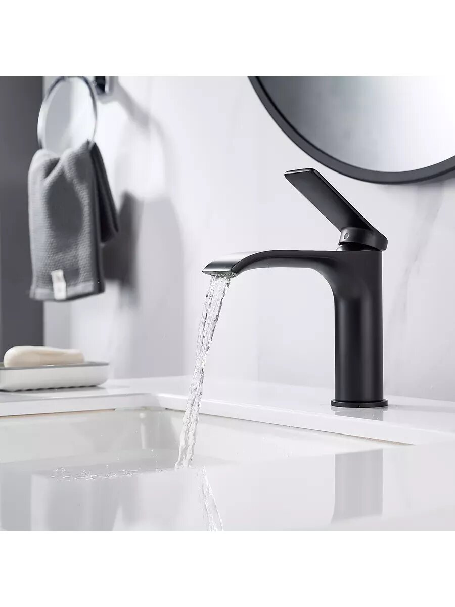 Смеситель S4101H для раковины черный — фото 1