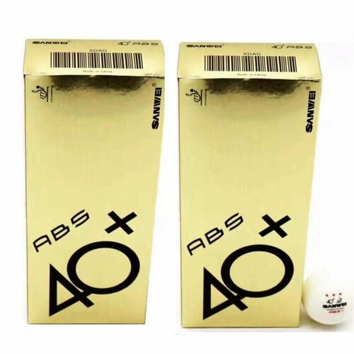 Мячи для настольного тенниса SANWEI ABS 40 3 белые 20 штук 1350₽