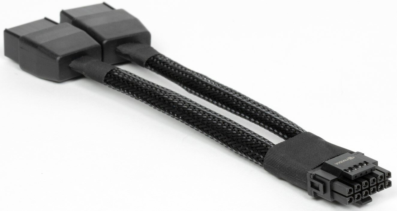 Переходник для питания видеокарты NVidia 40-50 series 2x8pin - 16pin 12VHPWR, черный