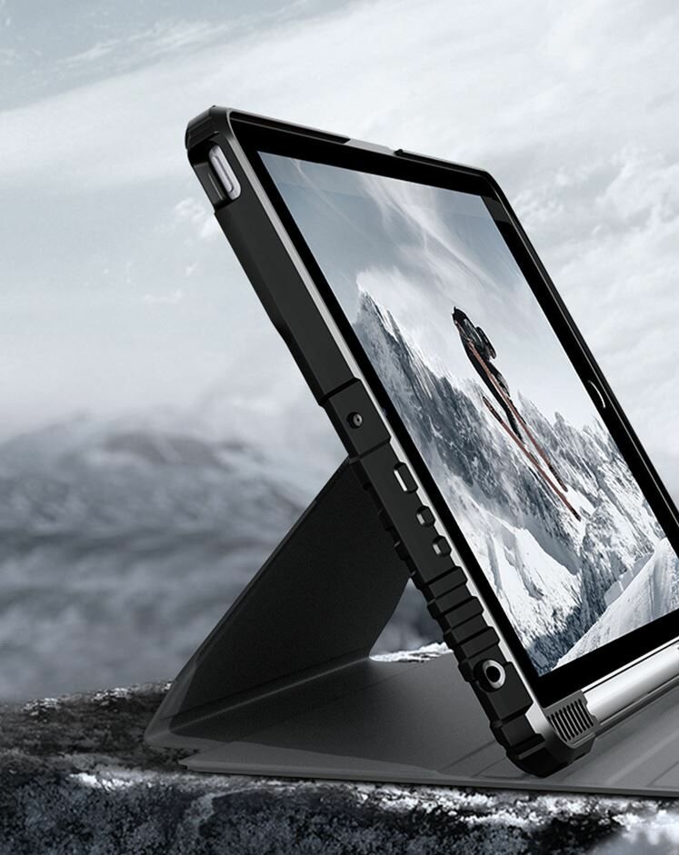 Чехол книжка Nillkin для планшета Apple iPad 7 8 9 10.2 (2019, 2020,2021) Bumper Snapsafe, с защитной шторкой для камеры Черный — фото 1