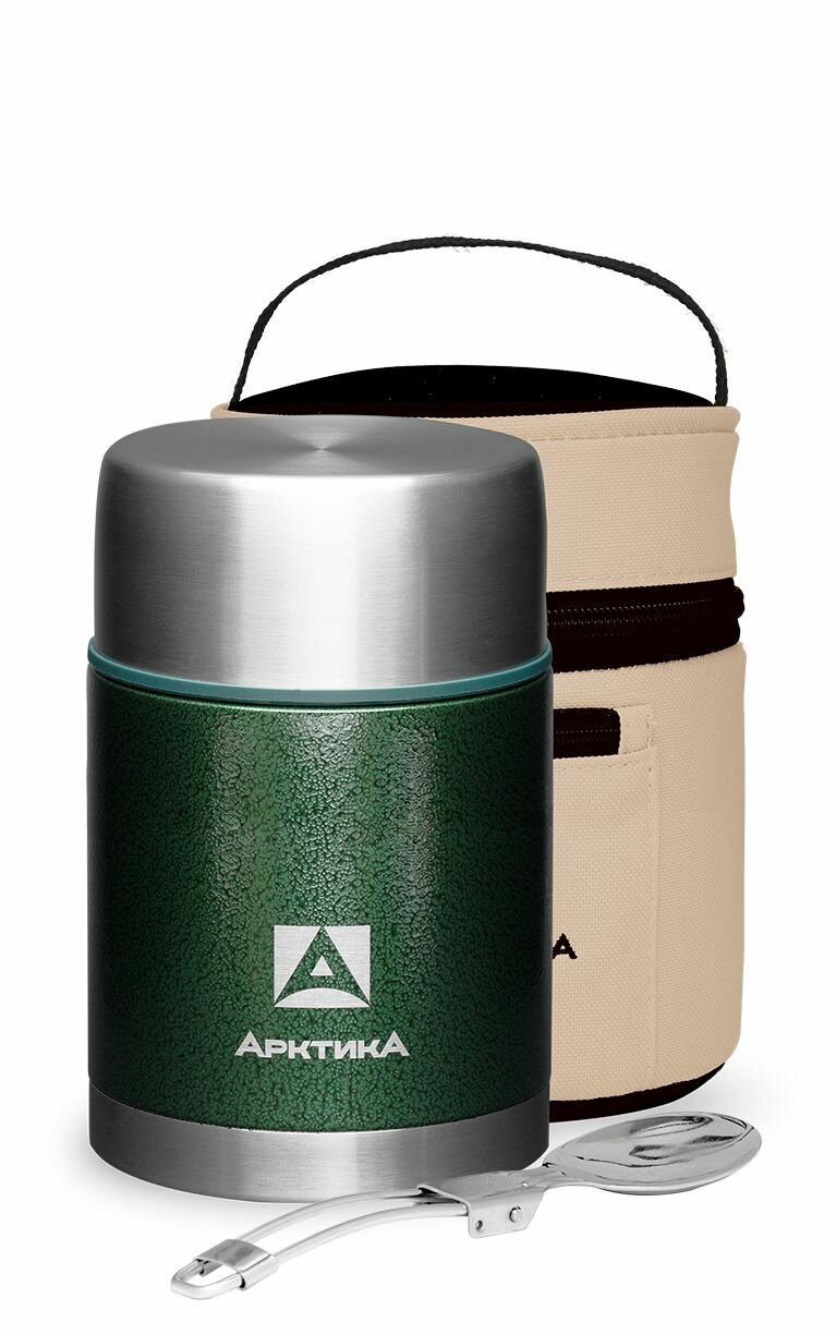 Термос Арктика с широким горлом, зеленый, 306-600, 600 мл