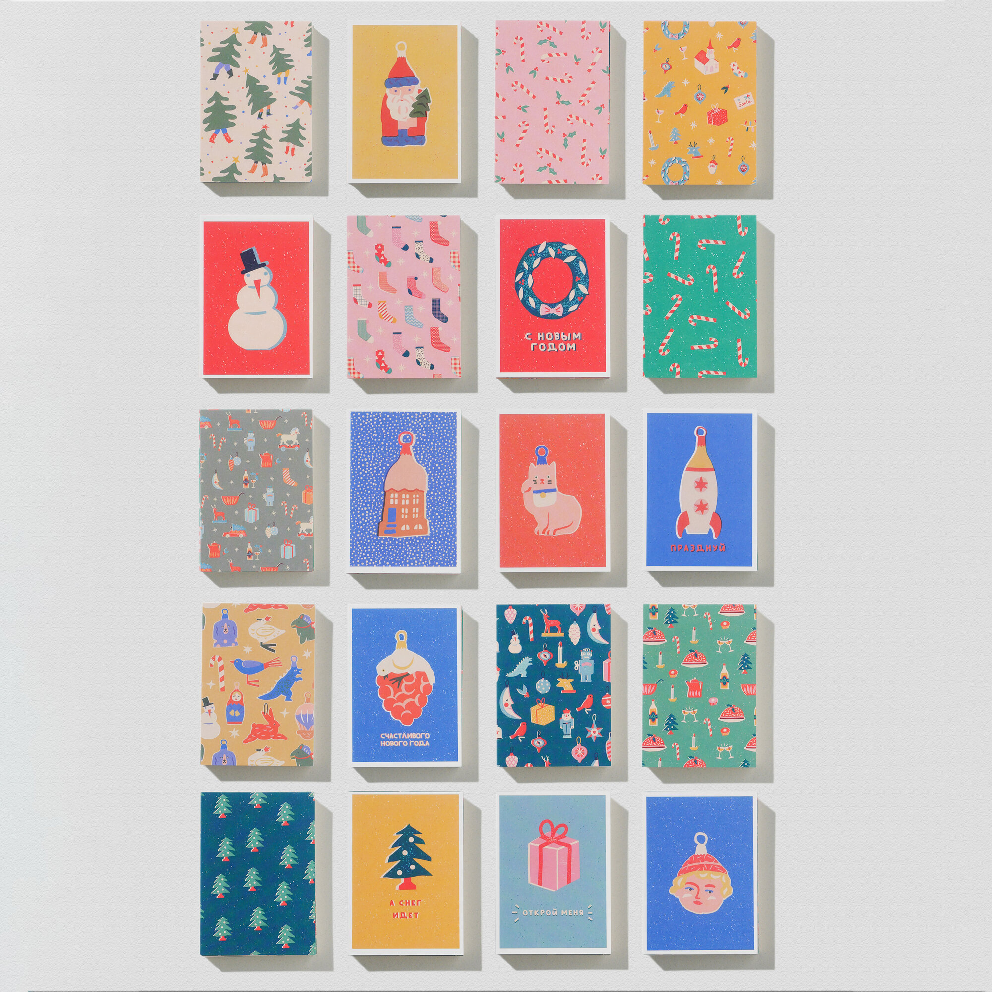 Мини открытки новогодние 