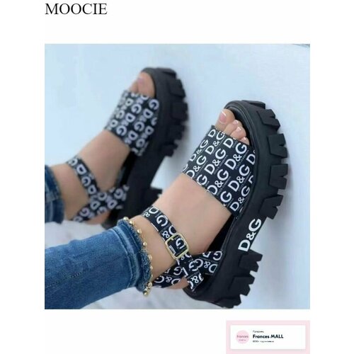 фото Босоножки moocie, размер длина стопы 245 мм, черный