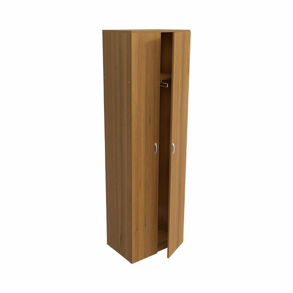 Шкаф узкий для одежды ЛФ238, р.600х406х2000 мм, Орех гварнери