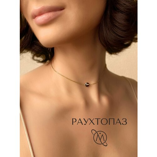 фото Колье om gemstone workshop, длина 39 см, золотой, коричневый