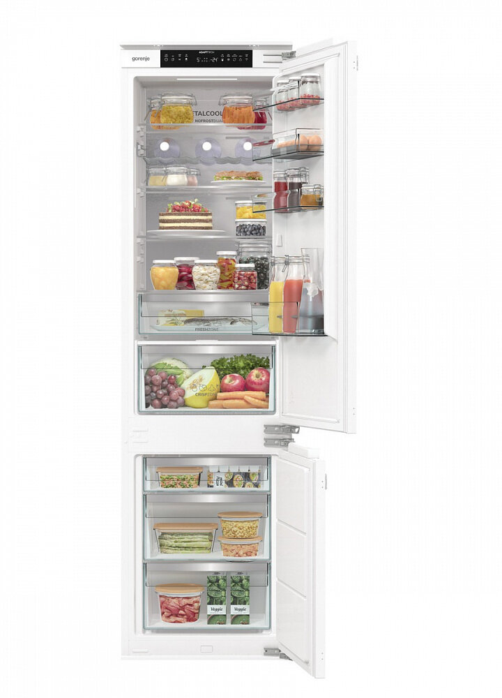 Двухкамерный холодильник встраиваемый Gorenje NRKI519E82WF, высота 193.2 см, , класс A+, Китай