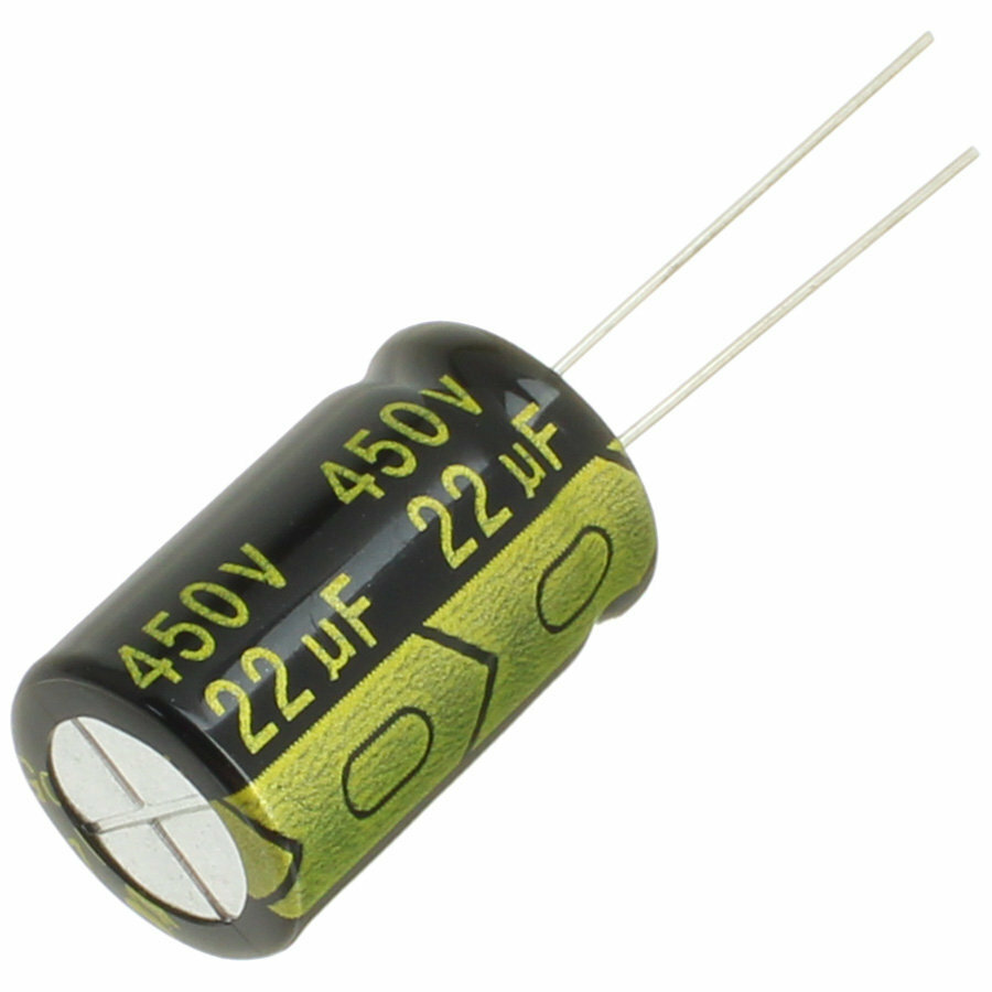 Конденсатор 22мкФ 450В 13*20мм 105С Suntan TS14012W220MSB0B0R 150мА 2000час