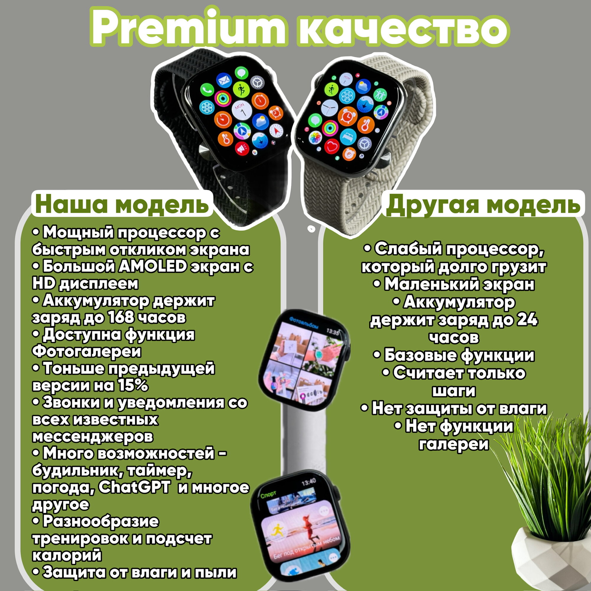 Смарт часы hk 10 pro max - С AI ассистентом / Мужские, Женские/ Черные — фото 1