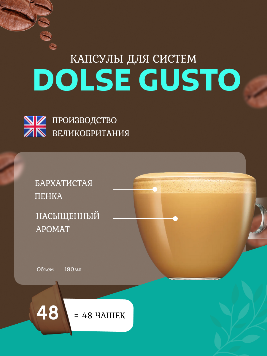 Кофе в капсулах NESCAFE FLAT WHITE Dolce Gusto, 48 капсул, 3 пачки — фото 1