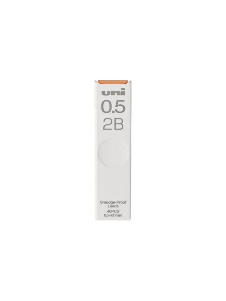 Uni Mitsubishi Pencil Грифель для карандаша 0.5 мм, твердость: 2B (2 Мягкий), 1 шт.