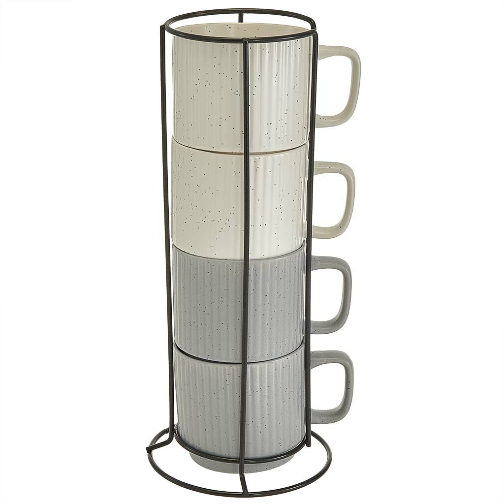 Набор кружек 320 мл для чая и кофе Rosario Ф11-056L/4 из фарфора, 4 шт