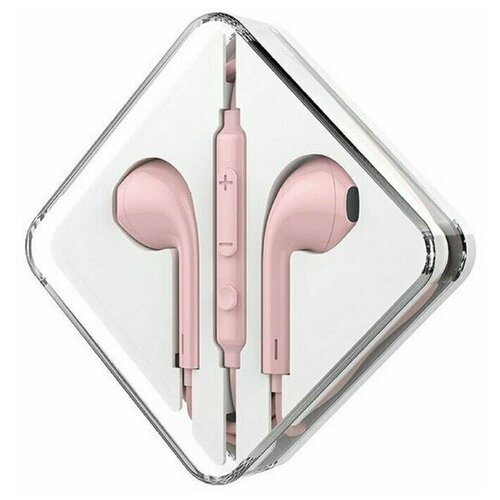 Наушники Hoco M55 проводные вкладыши микрофон Jack 35 12 м розовые 48000₽