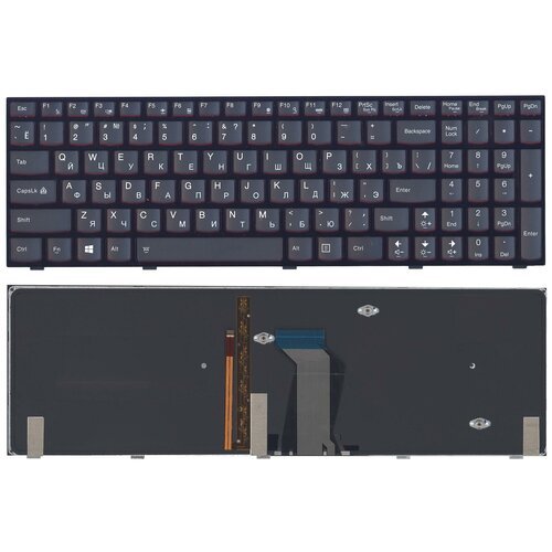 Клавиатура keyboard Y590-RU для ноутбука Lenovo Y500 Y500N Y500NT Y510P Y500NT-ISE черная с подсветкой 3325₽