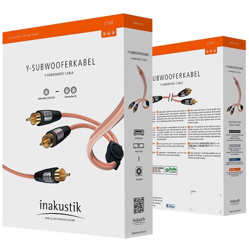 Inakustik Star Audio Cable Y-Sub кабели сабвуферные inakustik star audio cable monosub 2 0 м