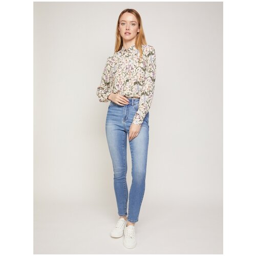 фото Джинсы силуэта skinny, цвет голубой, размер 29 zolla