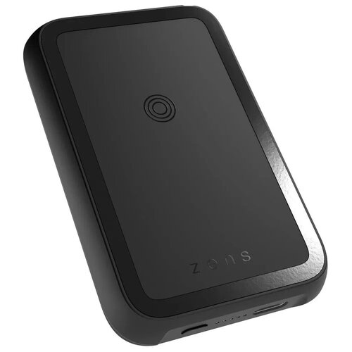 Внешний аккумулятор ZENS Magnetic Dual Wireless Powerbank 4000mAh со встроенной подставкой чёрный (ZEPP03M) внешний аккумулятор zens magnetic dual wireless powerbank 4000mah со встроенной подставкой чёрный zepp03m