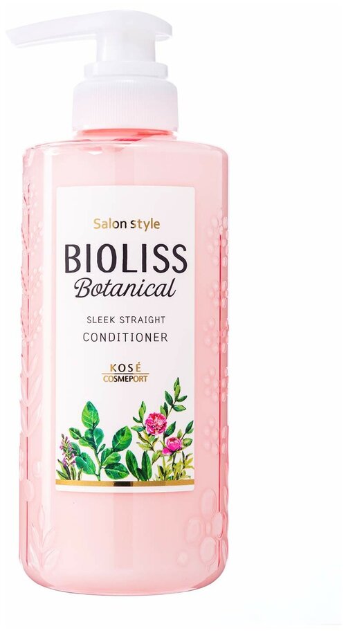 Kose Cosmeport Разглаживающий и выпрямляющий кондиционер для волос Salon Style Bioliss Botanical фруктово-цветочный аромат 480 мл