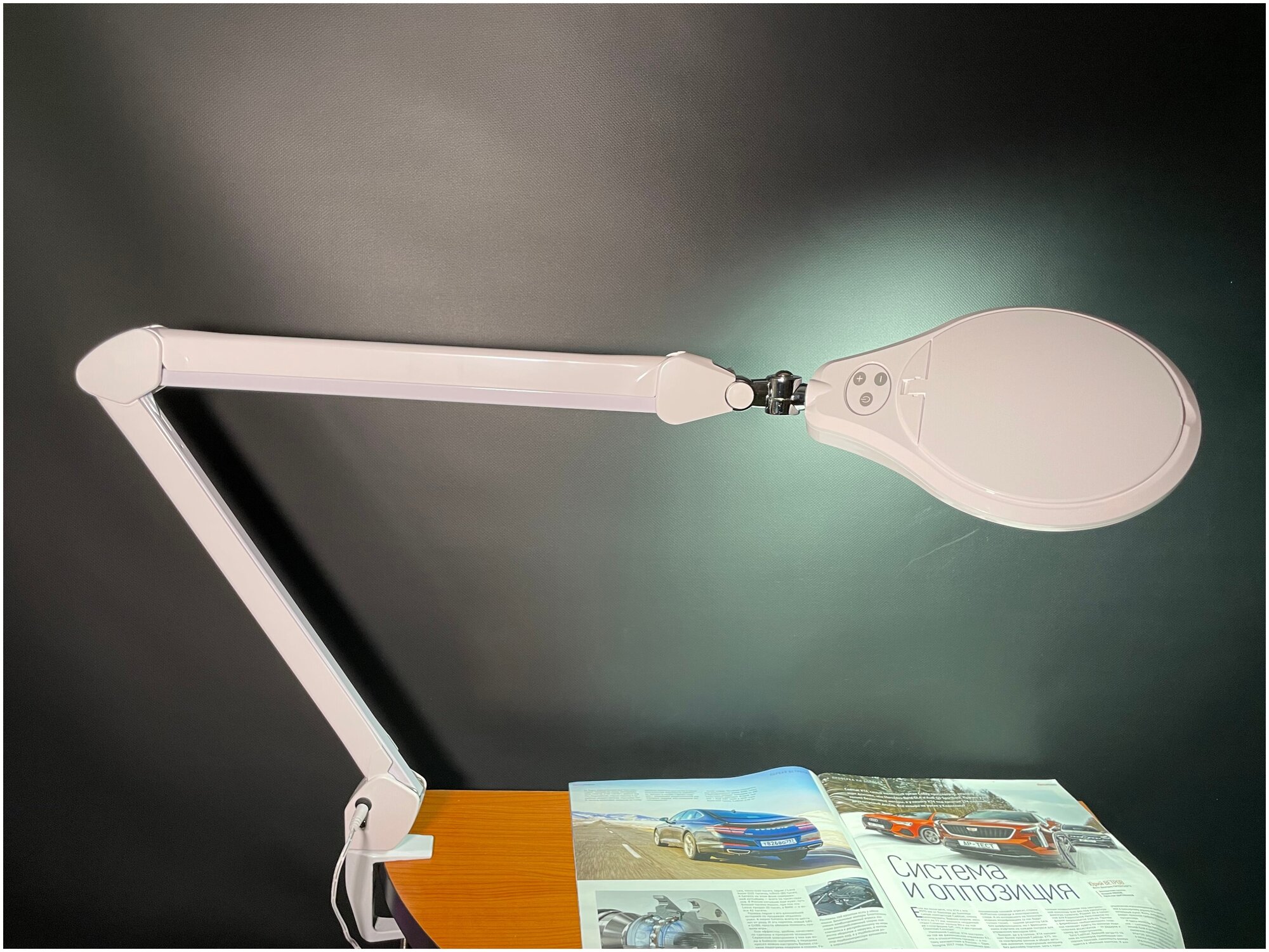 Светодиодная увеличительная лампа-лупа Neokip 8066D3LED-U 3D линза 5” (12,7 см) 3 диоптрии 60 светодиодов