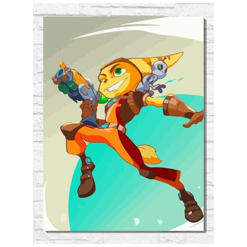 Картина по номерам на холсте игра Ratchet & Clank - 9657 В 30x40 картина по номерам на холсте игра ratchet