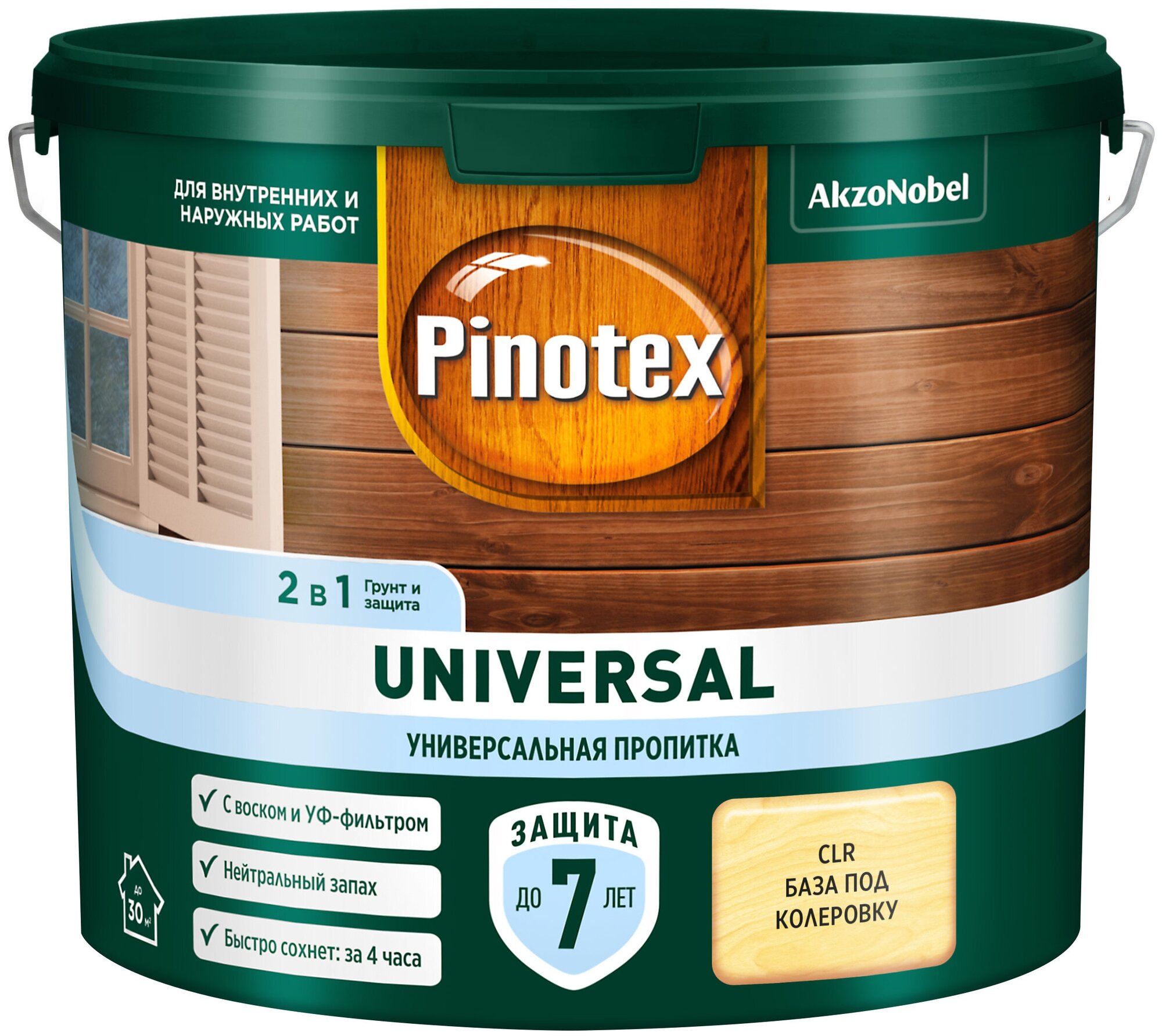 средство деревозащитное PINOTEX Universal 2,5л орегон, арт.5620688 - фото №1