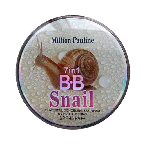 Двойная BB пудра для лица, тон 03, Million Pauline 7in1, с экстрактом улиточного муцина, 24г, SPF 45++