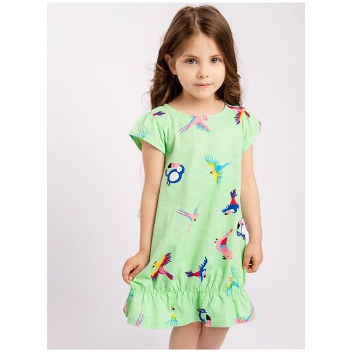 Платье YouLaLa салатовое с птицами размер 110