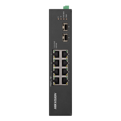 Коммутатор Hikvision DS-3T0510HP-E/HS 8G 2SFP 6PoE+ 110W неуправляемый