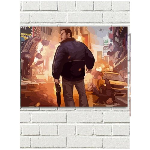 Картина по номерам игра GTA IV (Нико Беллик) - 8591 Г 30x40