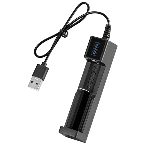 Зарядное устройство Run Energy для аккумуляторов Li-ion на 1 слот с USB-разъемом. 18650 charger independent charging 3 7v li ion battery charger for 18350 16340 14500 10440 14500 16340 16650 14650 18350 18500