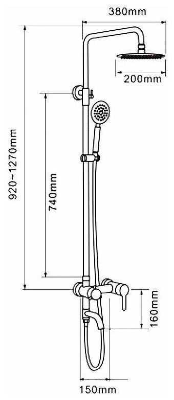 Душевая система MELANA-F1002P - фото №6