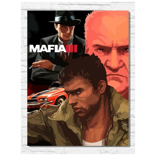 Картина по номерам на холсте игра Mafia III (PS, Xbox, PC, Switch) - 9711 В 30x40 xbox игра take two mafia iii