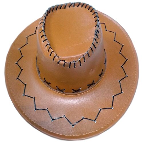 Шляпа ковбойская кожаная арт 1 ковбойская шляпа главный шериф взросл 3462368