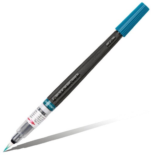 Ручка кисть с краской Pentel Colour Brush бирюзовый