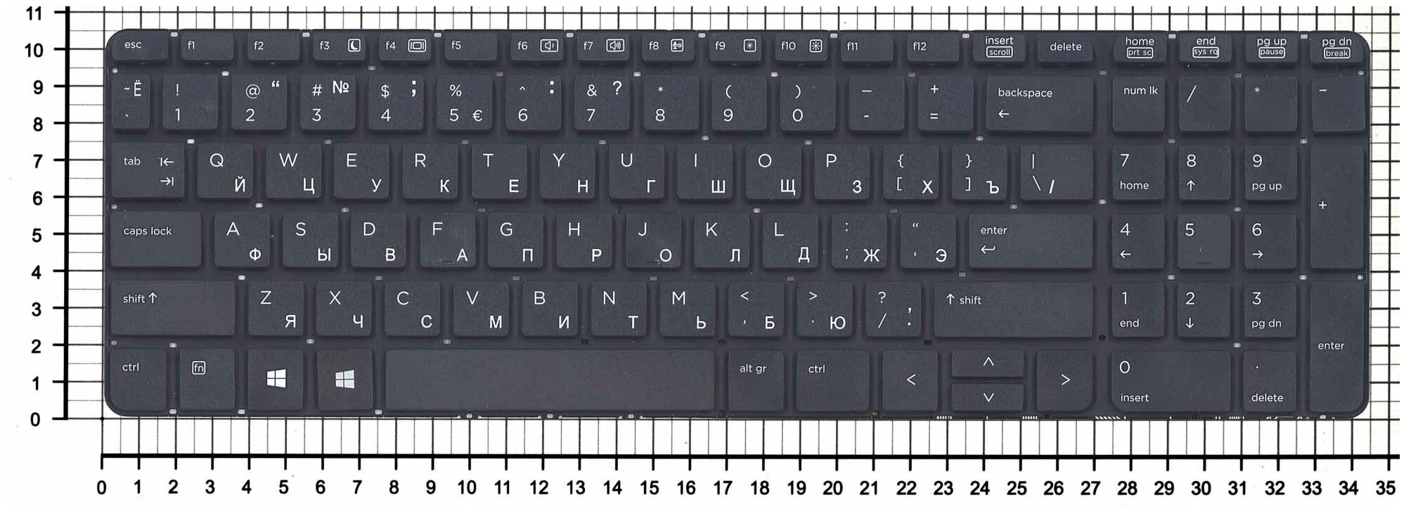 Клавиатура для ноутбука HP 728918-251 черная с рамкой