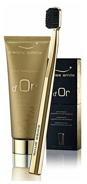 Набор Зубная паста гелеобразная D`Or+Зубная щетка ультра мягкая Swiss Smile/Свисс Смайл 75мл