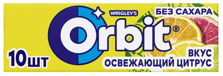 Освежающие конфеты Orbit Освежающий Цитрус 13,6 г (30 штук в упаковке) - фотография № 4