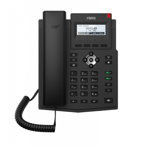 VoIP-телефон Fanvil X1SG черный опция eltex smg2 corp 1000 для активации модуля ecss 10 на 1000 sip регистраций c дво без поддержки сорм на цифровом шлюзе smg 2016