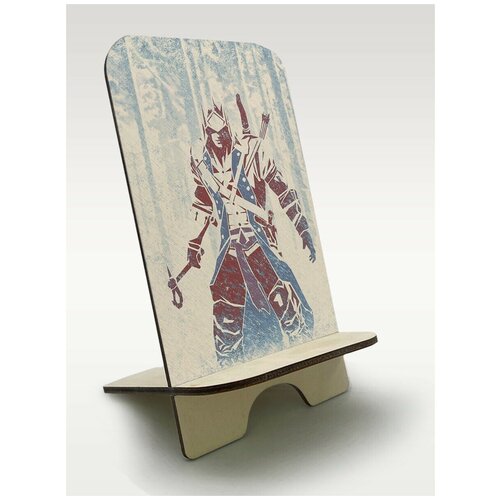 Подставка для телефона c рисунком УФ игры Assassin's Creed 3 (Фронтир, кредо ассасина) - 493