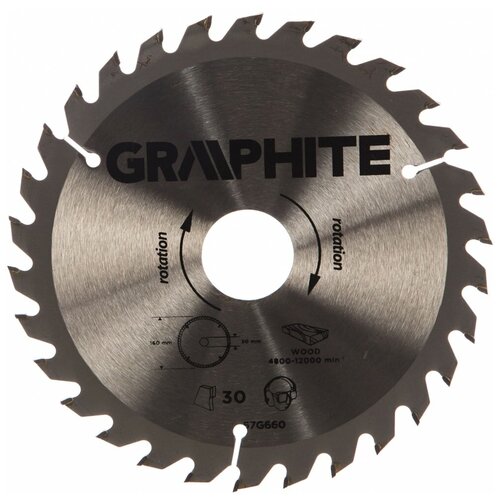 Диск отрезной по дереву (160x30 мм: 30 зубьев) GRAPHITE 57H660 15857290